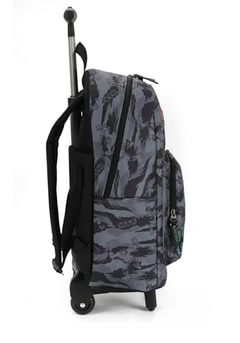 Mochila Rodas Juvenil Hulk Marvel Luxcel MC47052AG Camuflada Cor:Preto