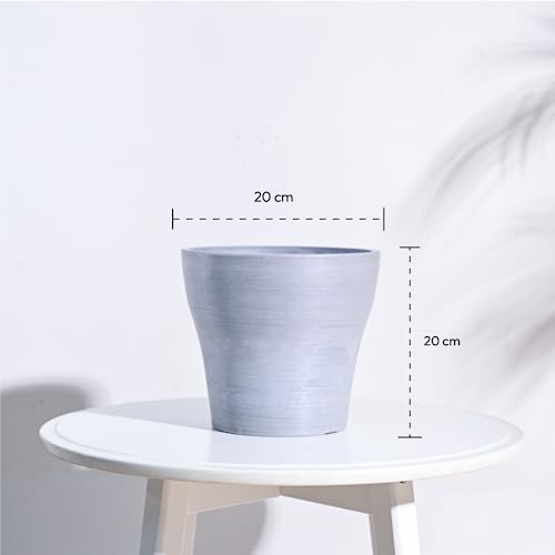 Image of UGAOO Rezer Tivoli Pots Planter for Home & Balcony Garden (Large, Light Grey)