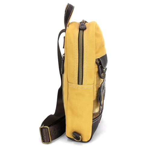 Image of CHALA Canvas Sling Bag Women RFID Protected Canvas Crossbody Backpack with Adjustable Strap