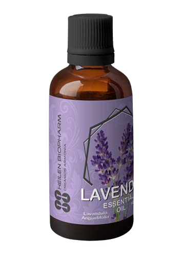 Image of Heilen Biopharm Lavender Essential Oil,For Radiant Skin & Antidepressant (Lavendula Angustifolia) - 50 mL Bottle Pack of 1