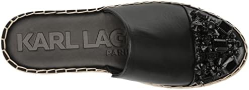 Karl Lagerfeld Paris Women's Slip on Espadrille Platform, Black, 8 | Image 4
