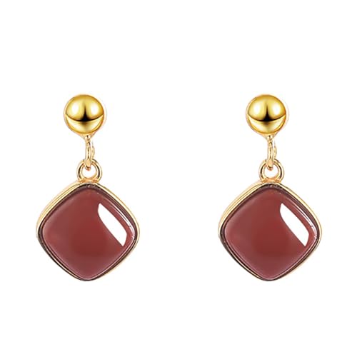 Boucles d'oreilles carrées en agate Nanhong, le cadeau idéal pour elle
