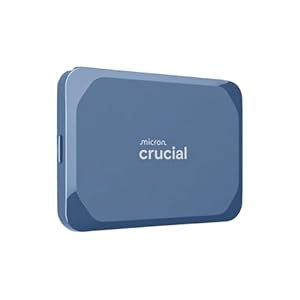 Crucial X10 6TB Externe SSD Festplatte, bis zu 2.100MB/s, USB-C 3.2 Gen2, IP65 Wasser- und Staubgeschützt, Portable SSD für Mac, PC, Smartphone und Spielkonsole, Blau matt - CT6000X10SSD9-02