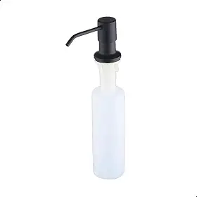 Dispenser Detergente Porta Sabonete Líquido Embutir PRETO FOSCO Cozinha Banheiro Dosador Pia X-MATTE