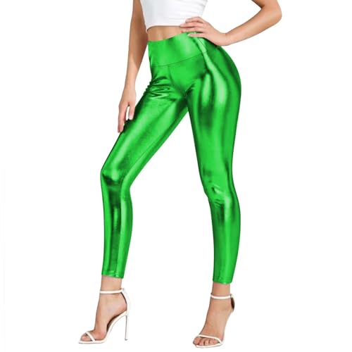 Leggings metalizados dorados para un look casual brillante y entrenamientos activos
