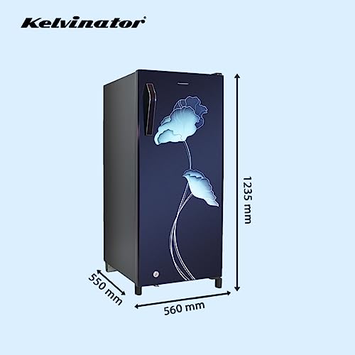 Image of Kelvinator 190 litres 2 Star Direct Cool Single Door Refrigerator (Dark Blue, KRD-B210DBG)