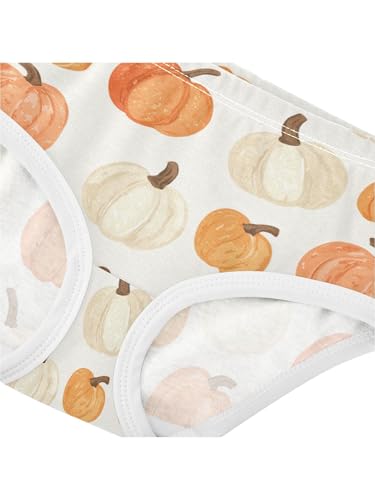ZZKKO Watercolor Pumpkins Girls Underwear Toddler Panties for Girls Comfort Brief Size 2-8T4