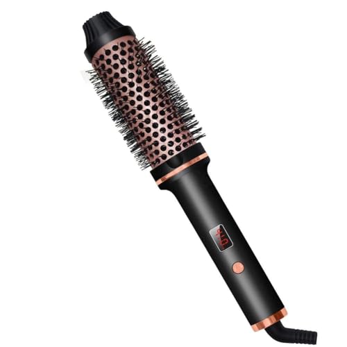 Bloepum 3 in 1 Ionic Hair Curler Straightener Heated Hair Styling Brush Portable Anti-Scald Thermal Brush US Plug