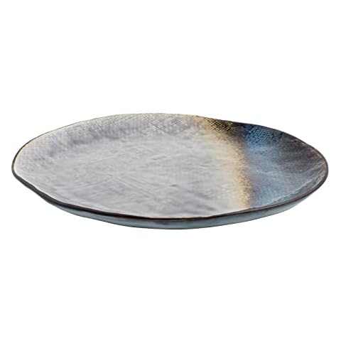 Piatto in stoneware crackle - piano 27cm de H&H Cover