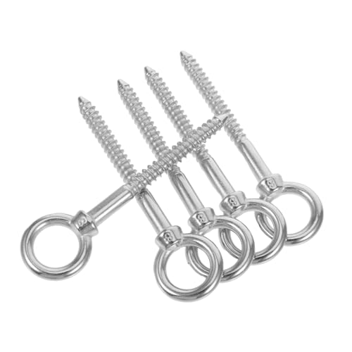 FUNOMOCYA 5pcs Heavy Duty Ceiling Hooks Stainless Steel Eye Bolts Self Tapping Easy Install for Swing Chair Hammock