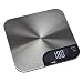 Produktbild TFA Dostmann Küchenwaage digital Cheesecake, 50.2006.60, leicht zu reinigen, Tara-Zuwiegefunktion, rutschfester Stand, bis 5kg, aus Edelstahl, Silber
