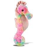 DolliBu Rainbow Seahorse Stuffed Animal – Soft Huggable Seahorse Stuffed Toy, Adorable Playtime Ocean Plush Toy, Cute Cuddle Gifts for Kids and Adults – 15 Inches