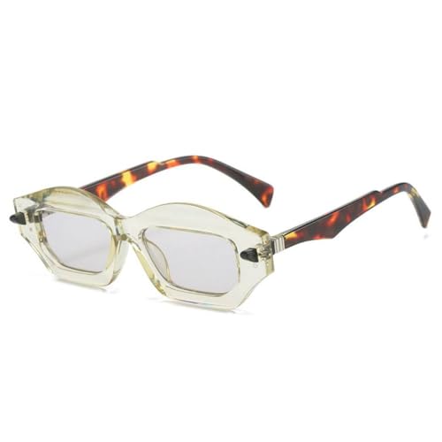 Lunettes de soleil angulaires roses MUTYNE bicolores à monture fine rétro
