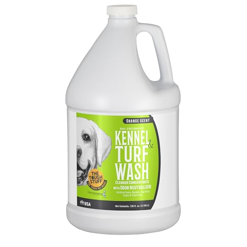 Arkwright Tough Stuff Kennel and Turf Wash - All-Purpose Cleaner Concentrate, Instantly Removes Pet Odors, Hose Attachment for Easy Dilution, Safe for Pets & Turf, 1 Gallon Refill