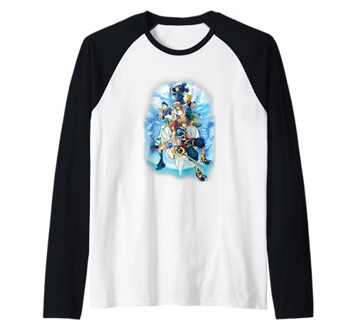 T-shirt Disney Kingdom Hearts raglan baseball homme et femme haut de jeu vidéo imprimé sketch