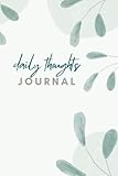 Daily Thoughts - Journal: Watercolor, Plants, Green, 220 Pages