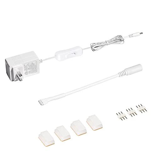 WOBANE Accessories Additional Strip Lights, 12W Adapter with DC Connector, to Connect with Spare...
