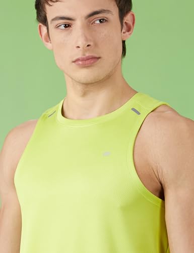 Image of Amazon Brand - Symbol Men's Polyester Color Block Active Regular Fit Sports | Round Neck | Sleeveless T-Shirt