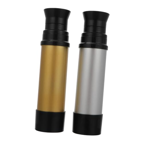 VANZACK 2pcs Telescope Plaything Single Tube Educational for Kindergarten Golden Silver Construction Pirate Themed Design Safe for Magnifies Everything