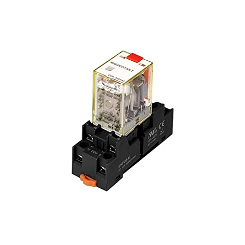 Mini relais électromagnétique DC 24V RKE2C avec indicateur LED et 8 pieds