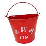 Cabilock Seau pour Support Voiture Extincteur Stockage Réutilisable Lutte Contre Incendies Cheminée Planteur Appât Équipement Portable d'urgence Pot Semi-Circulaire Métal Extérieur