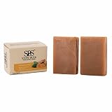 STOW BULK 2 Pieces Turmeric Soap W/Shea Butter, Hyaluronic Acid, Vitamins, Retinol, Collagen, Olive