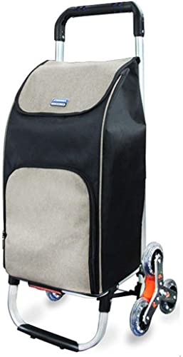 Multifunktionaler Einkaufswagen aus Aluminium, Treppensteiger mit 6 runden faltbaren Rollwagen, Aufbewahrung, Sackkarren…