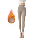 [fourfivesixはる] あったか パンツ レディース ハイウエスト レギンス ズボン下 保温インナー 薄手 冬用 保温 ロング スパッツ 伸びる 暖かい 防寒肌着 冷え性対策 美脚 発熱 ストレッチパンツ ボトムス 冬秋 (XL, 保温ハイウエスト パンツ ベージュ)