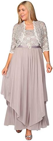 R&M Richards Women’s 2 Piece Lace Jacket Dress Plus