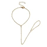 Pulsera Pulsera Natural Pulsera Joyas Perladas Pulsera de esclavo delicada para mujeres y niñas Pulsera de anillo de plata de ley 925 Cadena de Clásico Pulsera Abalorios Perla Joyería, talla única