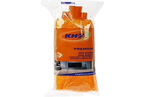 Kh7 Wischmopp mit Streifen, weich, Mikrofaser, Orange, 7 x 5 x 15 cm