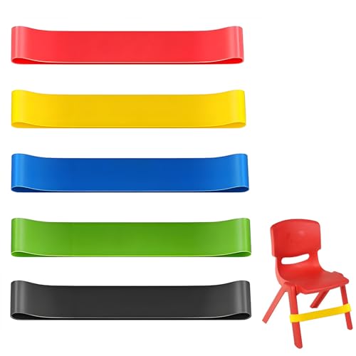 5 Stück Dehnbare Stuhlbänder Für Kinder,Adhs Hilfsmittel,Stuhlbänder,Stuhlzappelbänder,Stressbänder Sensorische Stuhlbänder,Bunte Stuhlzappelbänder,Für Kinder Mit Sensorischem Adhs Und Autismus