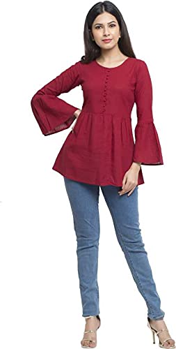 Plus Size Women Pure Cotton Casual, Office TOP-picture-14