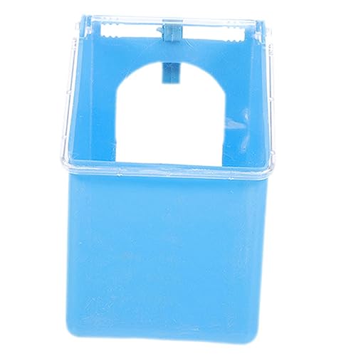 ibasenice Caja Colgante Multifunción para Aves Tapa, Plástico Resistente, Tamaño Pequeño, para Jaula y Alimentación de Pájaros y Loros, Comedero y Abrevadero Anticaída