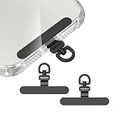 2個入り Heptour スマホ ストラップホルダー 極薄0.2mm 浮きにくい設計 ステンレス製 薄型 丈夫 全機種対応 充電干渉なし 落下紛失防止 (ブラック)