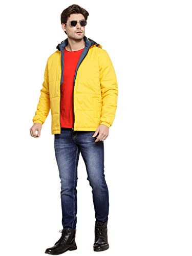 Image of Style Quotient Men Yellow Lightweight Padded Jacket
