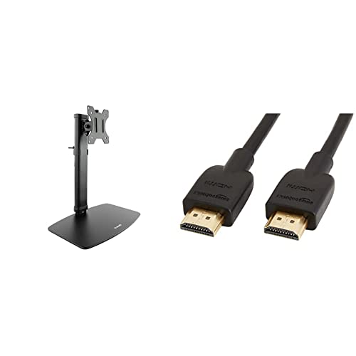 Soporte de mesa Tooq DB1127TN B regulable en altura con cable HDMI 2.0 para monitor y TV