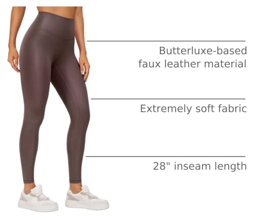 Image of CRZ YOGA Matte Faux Leather Leggings 28 inch