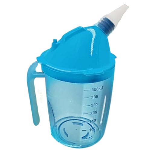 Vasos para adultos con pajita larga a prueba de derrames y asfixia de 350 ml de polipropileno con asa aptos para uso alimentario para pacientes mayores con discapacidad maternidad.