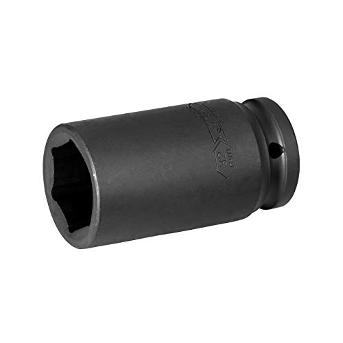 Image of JETECH 3 /4 inch Drive 32mm Deep Impact Socket, 6-Point Metric Impact Socket, Heat-Treated Chrome Molybdenum (Cr-Mo) Alloy Steel, Extended Reach for Heavy-Duty Truck & Industrial Applications