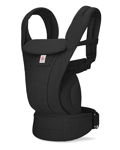 Image of Ergobaby Omni Deluxe Baby Carrier for Newborn to Toddlers 0-48 Months (7-45 lbs) - 4-Position Breathable Mesh Baby Carrier with Ergonomic Support, Storage Pockets, and Sun Hood - Onyx Black