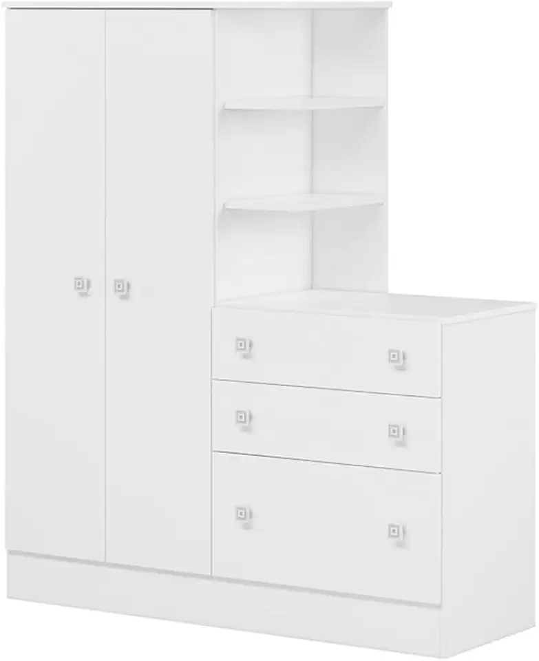 Guarda Roupa Roupeiro com Cômoda Doce Sonho Qmovi Branco