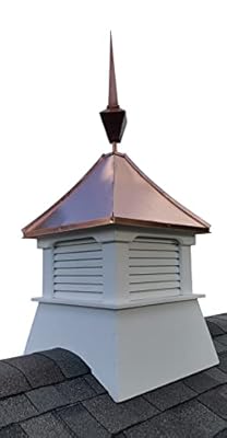 Accentua Olympia Cupola with Square Copper Finial, 24 in. Square, 62 in. High