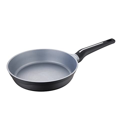 San Ignacio Bistro Grey - Sartén de 32cm - Fabricado en Aluminio Fundido - Interior En Acero Quantanium - Exterior En Negro Mate- Punto Inducción - Mango Soft Touch Negro