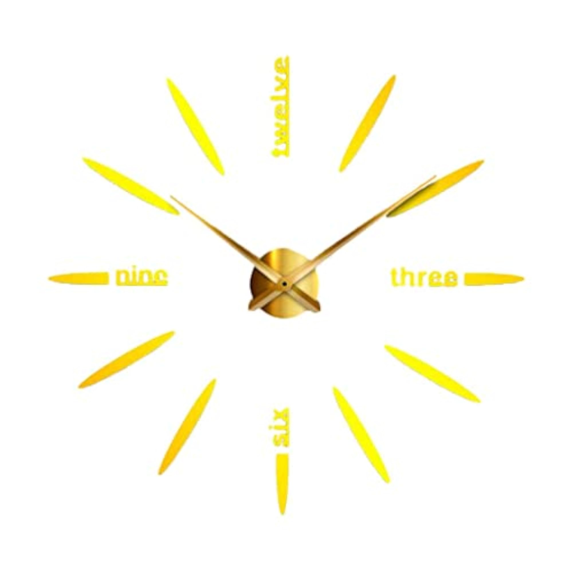 Creative 3D DIY Wall Clock with Frameless Stickers