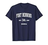 Fort Benning Georgia GA T-Shirt Vintage US Flag Sports Tee T-Shirt