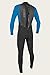 O'Neill Men's Reactor-2 3/2mm Back Zip Full Wetsuit, Black/Ocean, M