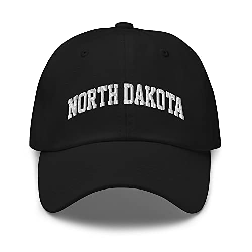 North Dakota Vintage State Athletic Style Dad hat Black