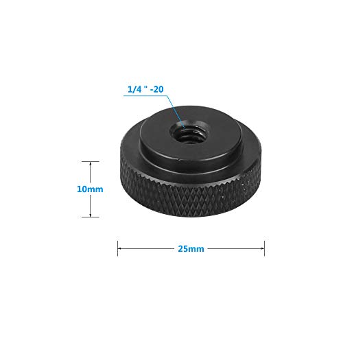 Image of CAMVATE 15mm Single Rod Clamp Adapter with Black Thumbscrew Locking Knob