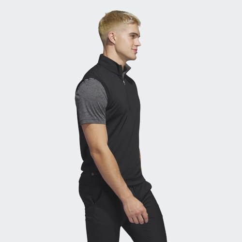 adidas Men's Elevated Quarter Zip Pullover Vest, Black, Small - image 4